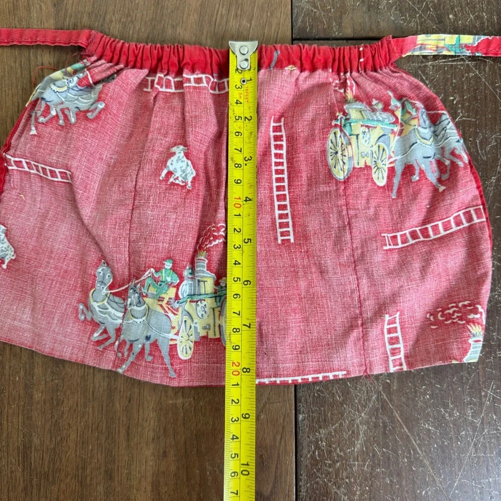 Vintage Horse & Buggy Pattern Baby Infant Doll Size‎ Half Apron